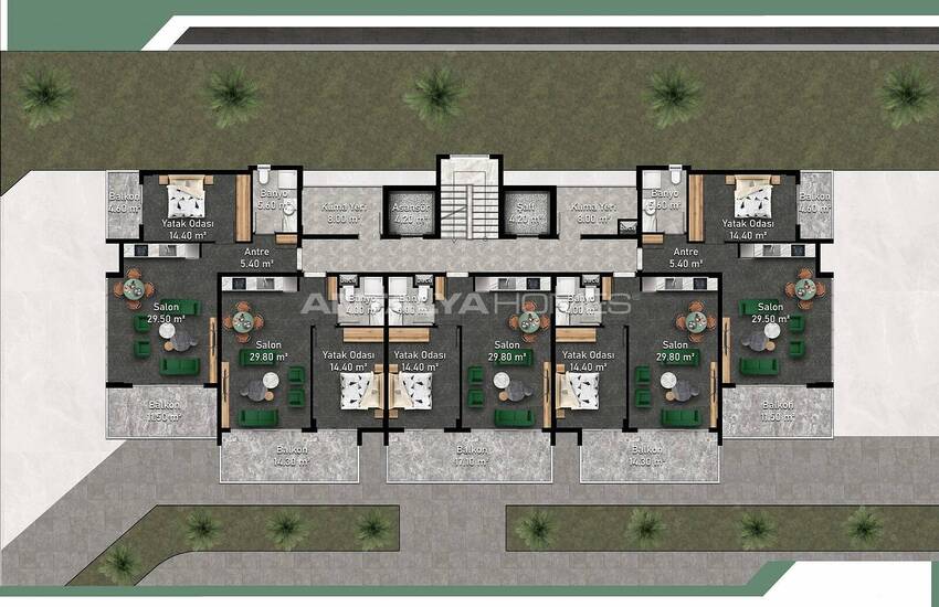 Alanya Apartments in a Luxury Complex with On-site Facilities 21