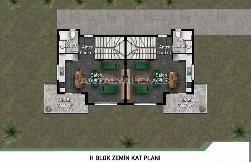 Stylish Houses in a Comprehensive Complex in Alanya Kargicak 29