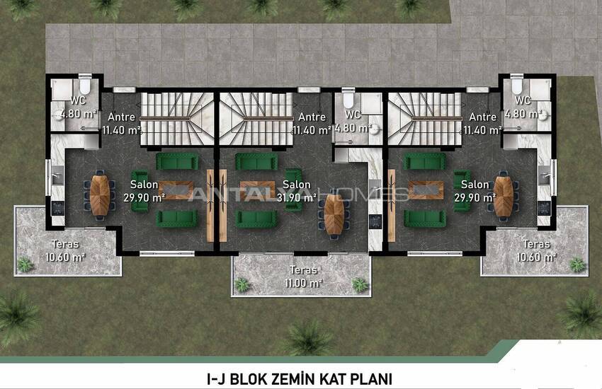 Stylish Houses in a Comprehensive Complex in Alanya Kargicak 31