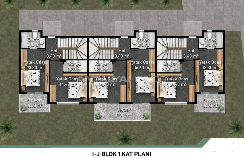 Stylish Houses in a Comprehensive Complex in Alanya Kargicak 32