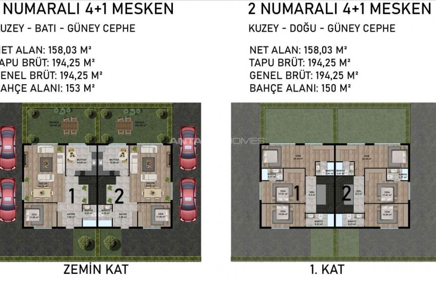 Semi-detached Villas in a Comprehensive Complex in Altintas 13