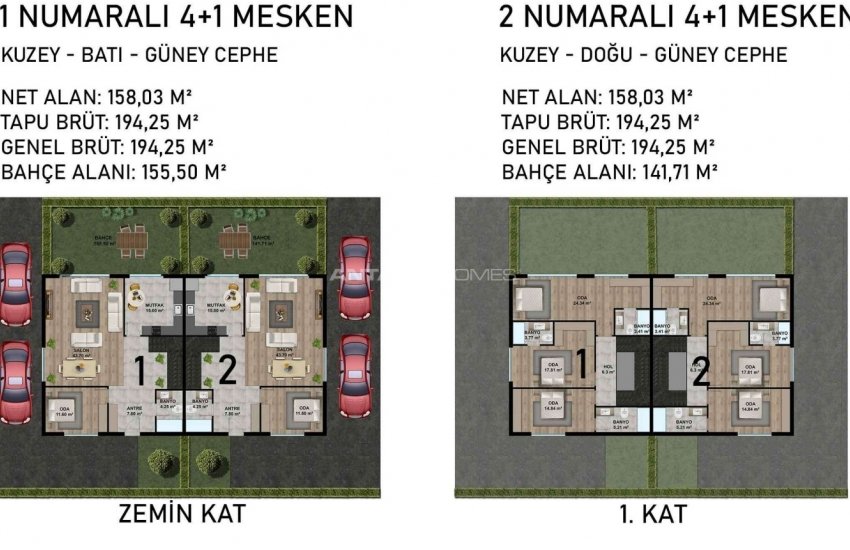 Semi-detached Villas in a Comprehensive Complex in Altintas 14