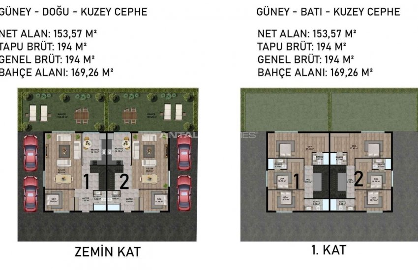Semi-detached Villas in a Comprehensive Complex in Altintas 15