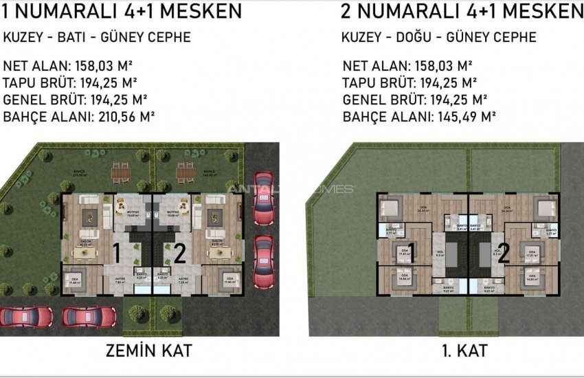 Semi-detached Villas in a Comprehensive Complex in Altintas 12