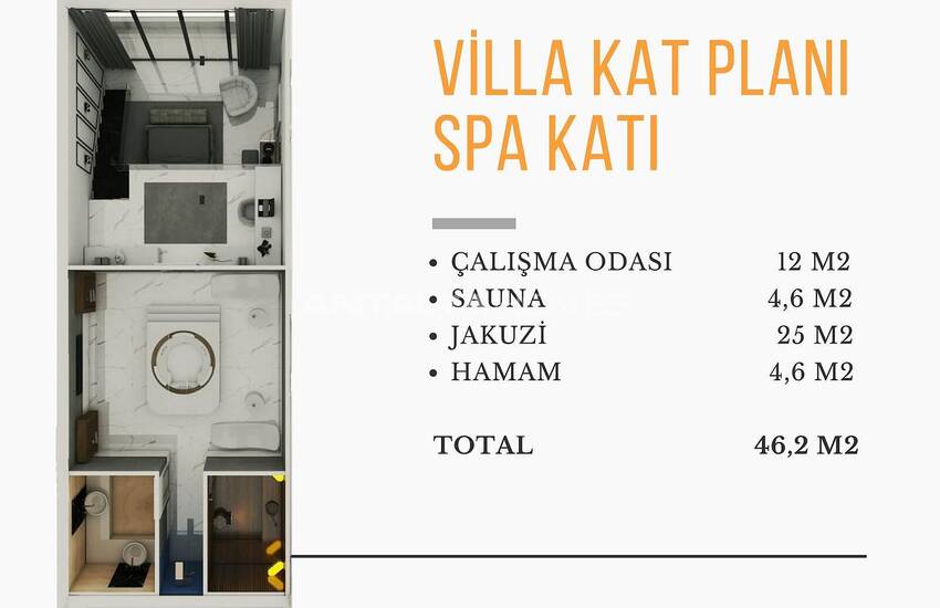 Villas with Private Pool and Sauna in Dosemealti Antalya 84