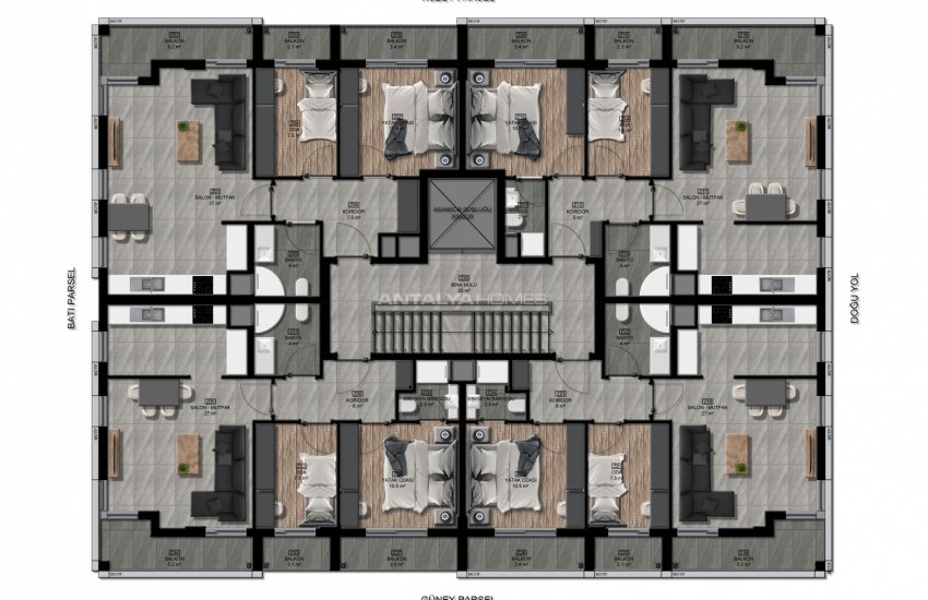 Flats for Sale in Antalya Close to the Sea and Amenities  19