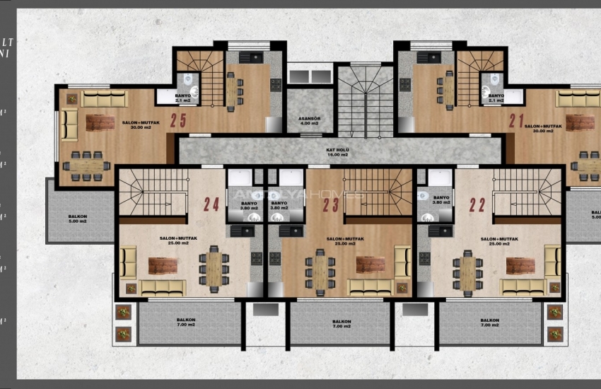 Nieuwbouw Onroerend Goed In Boetiekproject In Alanya Oba 22
