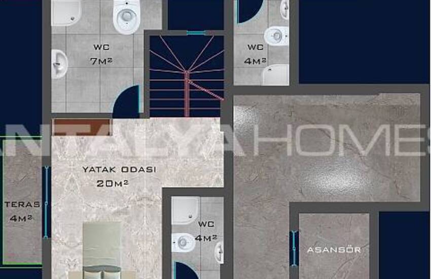 Apartments in a Complex with Pool Near the Beach in Kestel Alanya 10