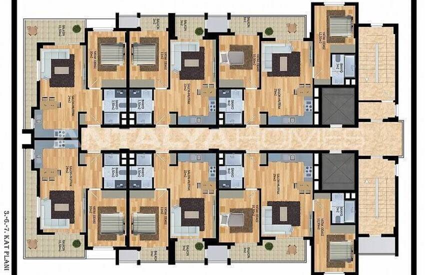 آپارتمان های شیک مناسب برای سرمایه گذاری در محمودلار، آلانیا 28