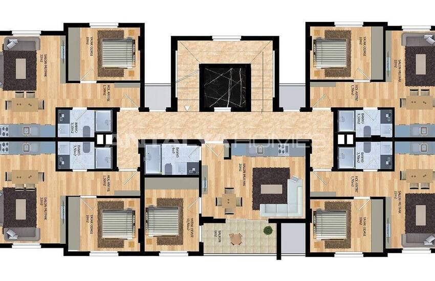 Appartementen In Een Complex Met Zwembad In Alanya Mahmutlar 18
