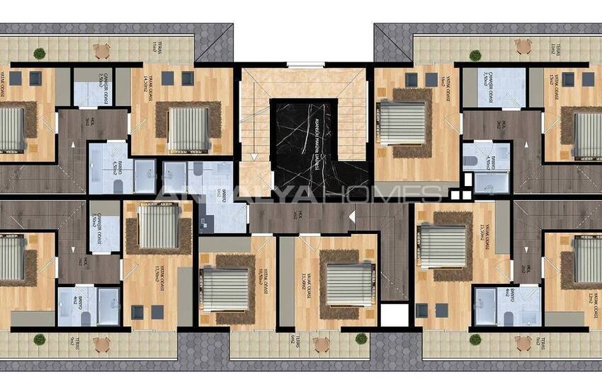 Appartementen In Een Complex Met Zwembad In Alanya Mahmutlar 20