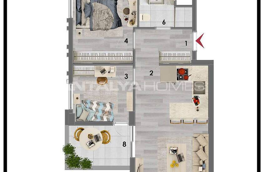 Functional Flats on a Main Road in Antalya Altintas 33