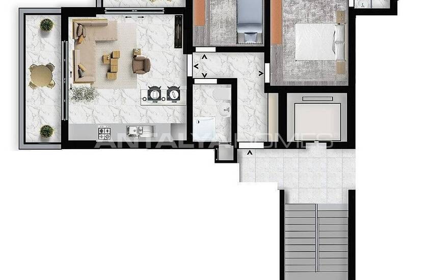 Practical Real Estate Close to Beach in Tosmur, Alanya 32