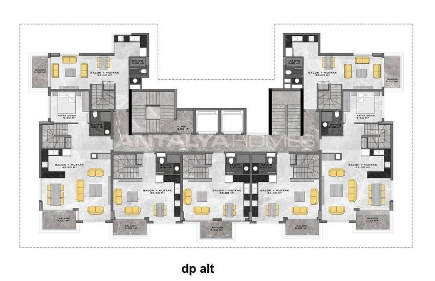 Luxurious Investment Flats Close to the Sea in Demirtaş Alanya 37