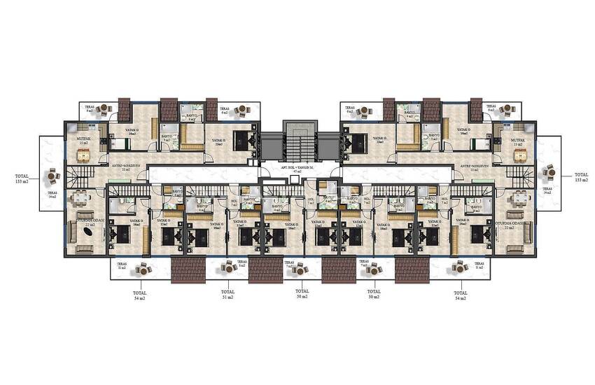 Properties in a Complex with Social Activities in Gazipasa 24