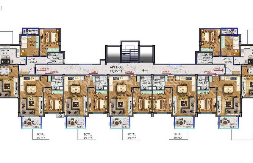 Properties in a Complex with Social Activities in Gazipasa 22