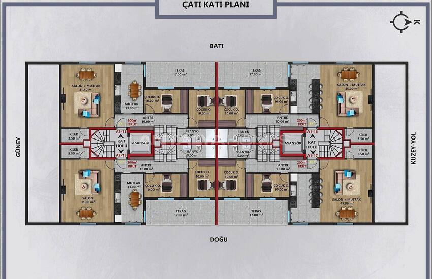 Wohnungen In Einem Komplex Mit Parkplatz In Muratpasa 26