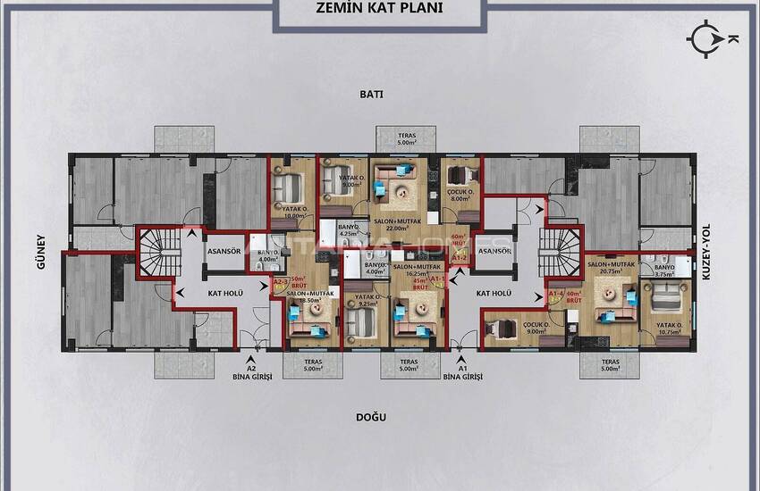 Wohnungen In Einem Komplex Mit Parkplatz In Muratpasa 27