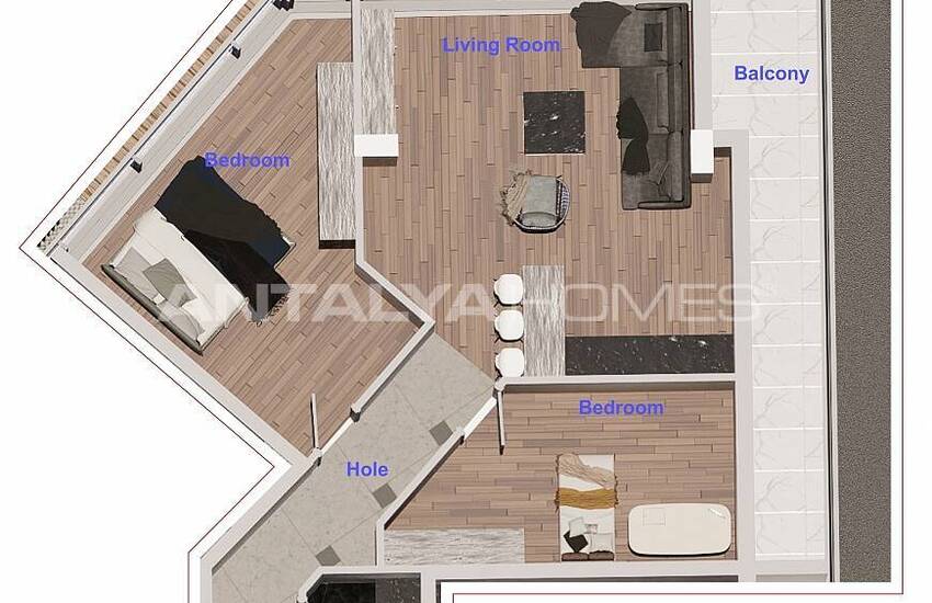 Apartments Near Sea in Complex with Car Park in Isiklar Antalya 27