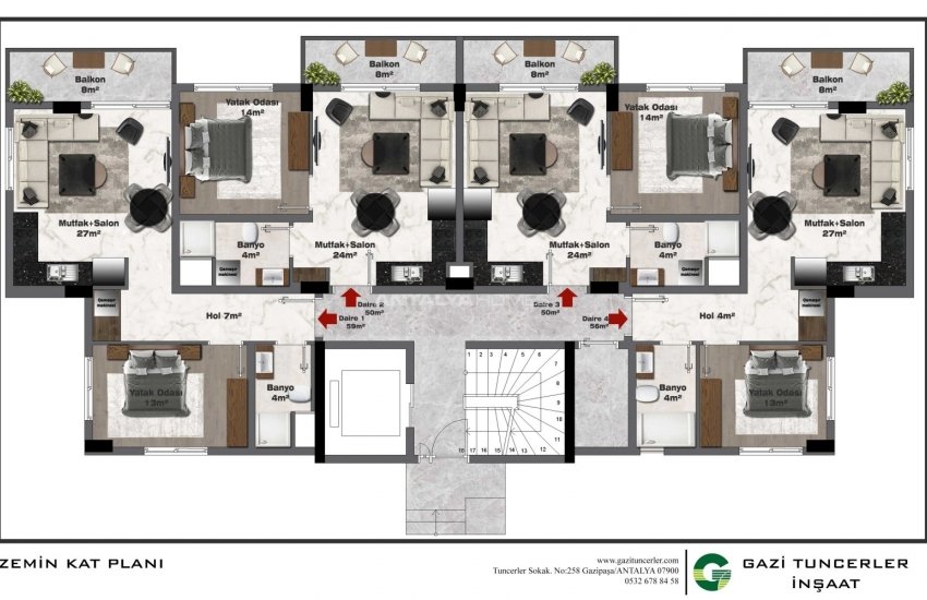 Apartments in Complex with Swimming Pool in Gazipasa Antalya 8
