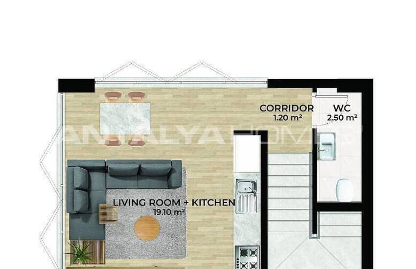 Detached Houses with Sea Views and Pools in Alanya Tepe 32