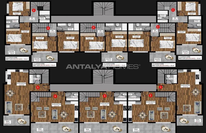 Stylish Real Estate in Luxury Complex in Kargicak Alanya 40