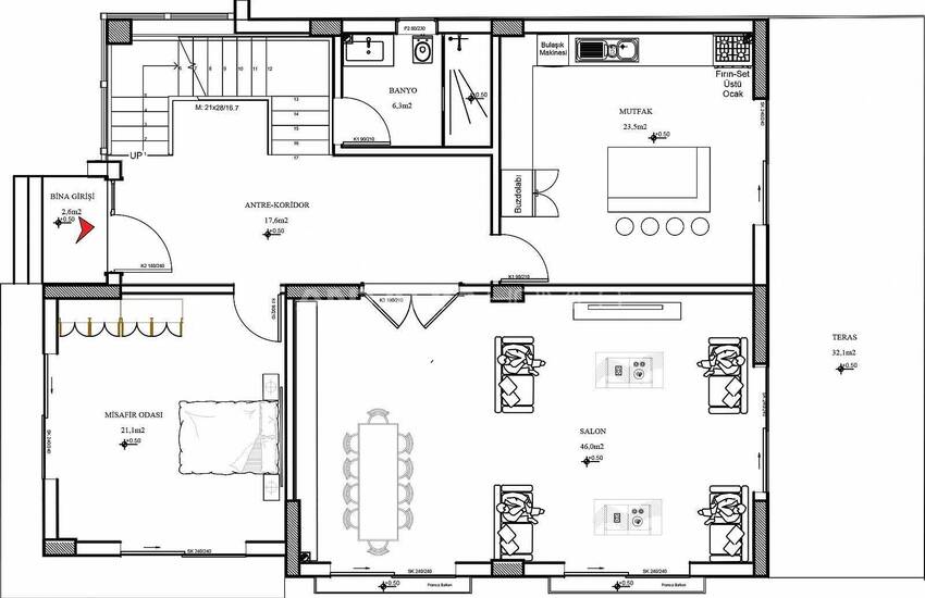 Antalya Merkeze Yakın Satılık Havuzlu Müstakil Ev 34