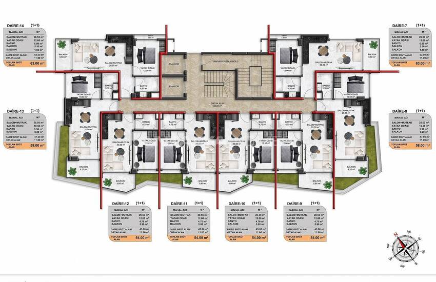 Fastigheter I Komplex Med Rika Faciliteter I Alanya Demirtas 15
