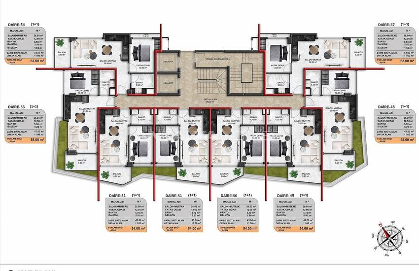 Fastigheter I Komplex Med Rika Faciliteter I Alanya Demirtas 10