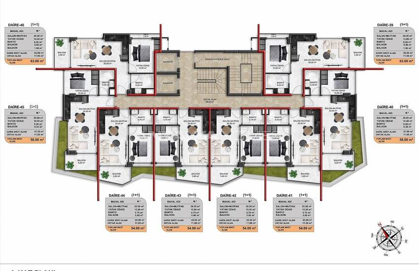 Fastigheter I Komplex Med Rika Faciliteter I Alanya Demirtas 11