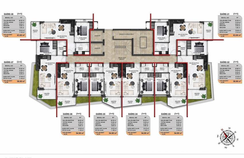 Fastigheter I Komplex Med Rika Faciliteter I Alanya Demirtas 12