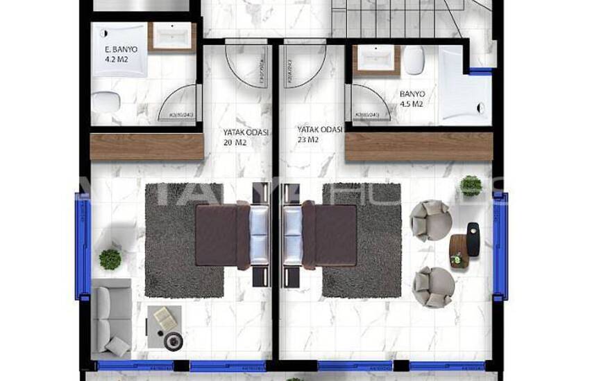 Ultra-luxury Detached Villas with Pool in Alanya Tepe 32