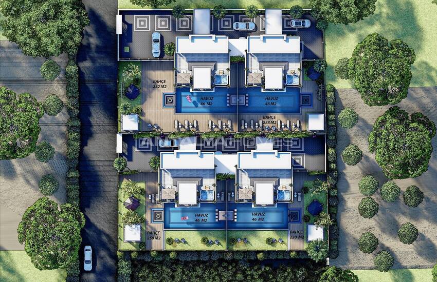 Ultra-luxury Detached Villas with Pool in Alanya Tepe 34