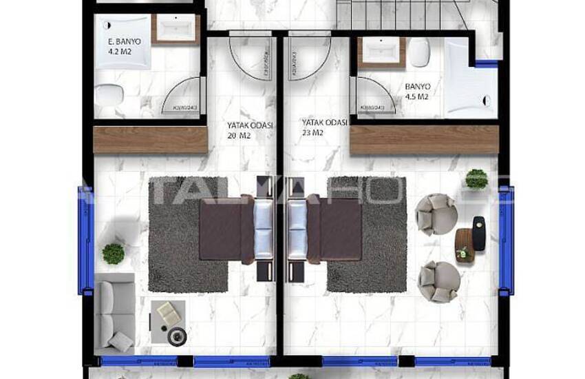 Ultra-luxury Detached Villas with Pool in Alanya Tepe 31