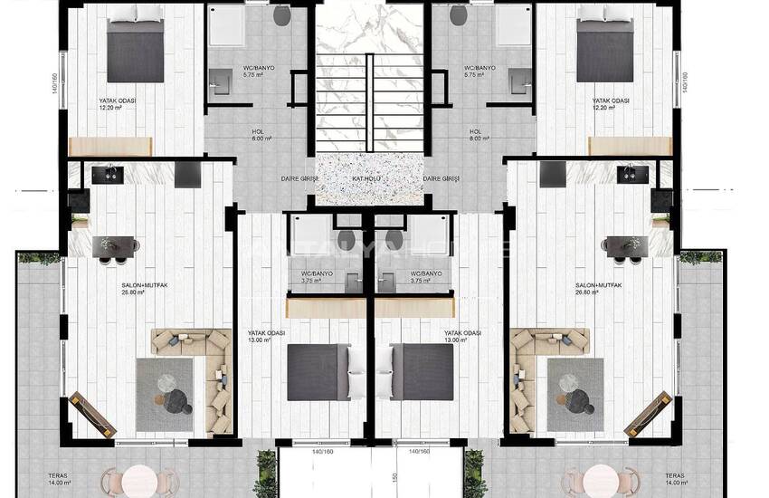 املاک نوساز شیک در مجتمعی با استخر در کادریه 16