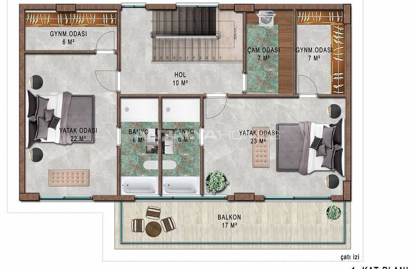 Chic Villas with Private Pools and Gardens in Alanya Tepe 20