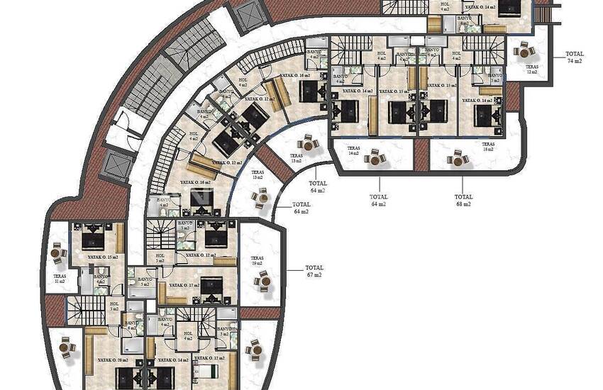 املاک فوق العاده لوکس با امکانات غنی در آلانیا، پایالار 37