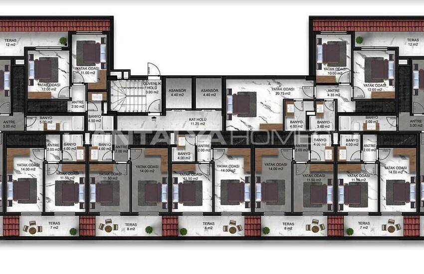 Ultra Luxus Wohnungen In Einem Komplex In Alanya Avsallar 39