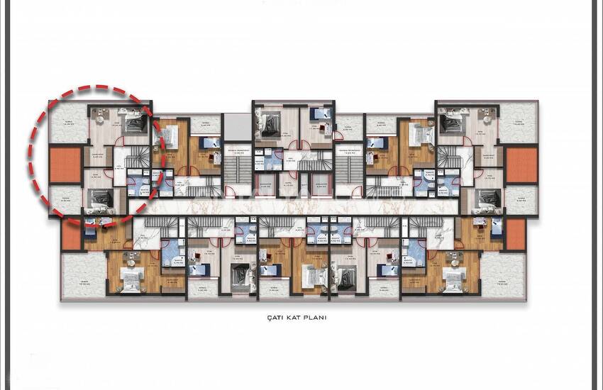 Apartments in Vista Premium Project with Security in Konyaalti 63