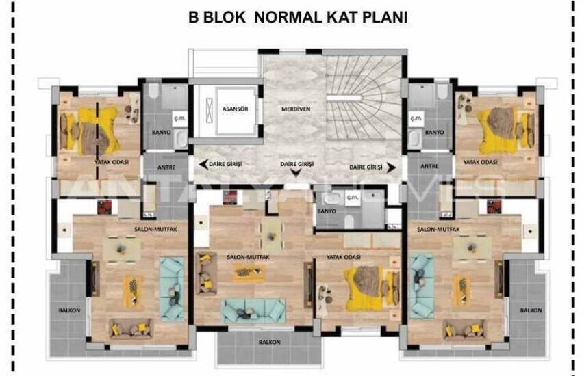 Antalya Aksu’da Toplu Ulaşıma Yakın Havuzlu Sitede Daireler 24