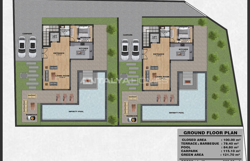فلل فاخرة مع مسبح خاص في بكتاش، ألانيا 45