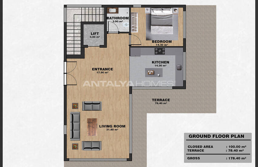 فلل فاخرة مع مسبح خاص في بكتاش، ألانيا 46