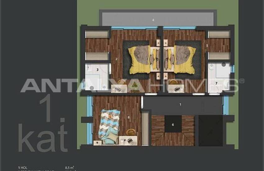 New Villas with Private Pool and Parking Lot in Antalya 21