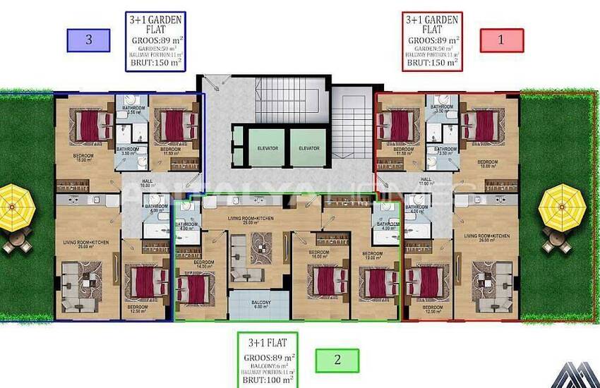 شقق للبيع في مجمع سكني فاخر جدا في بايالار الانيا 18