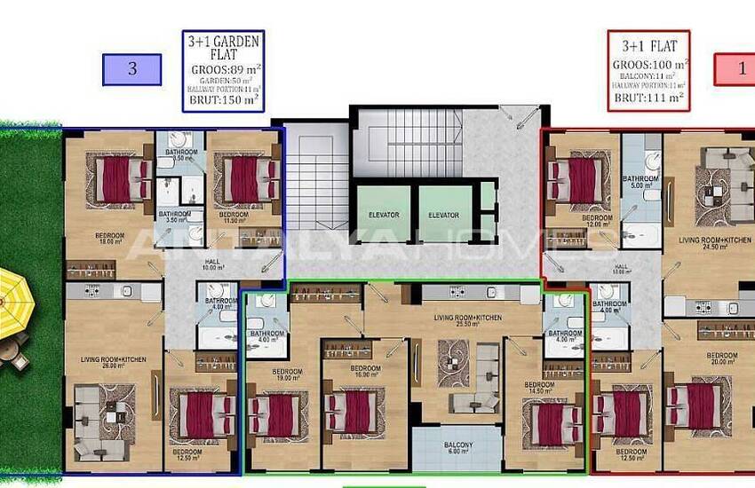 Appartementen In Luxe Complex Met Faciliteiten In Alanya 15