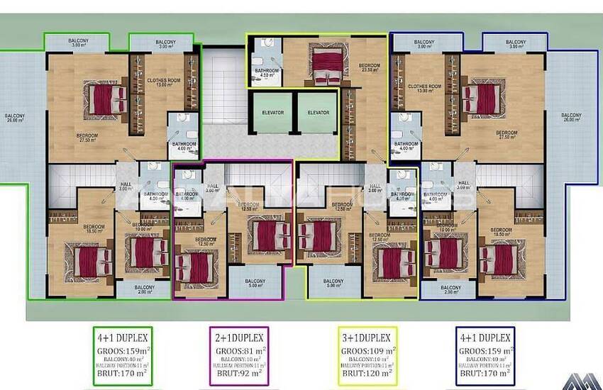 Appartementen In Luxe Complex Met Faciliteiten In Alanya 16