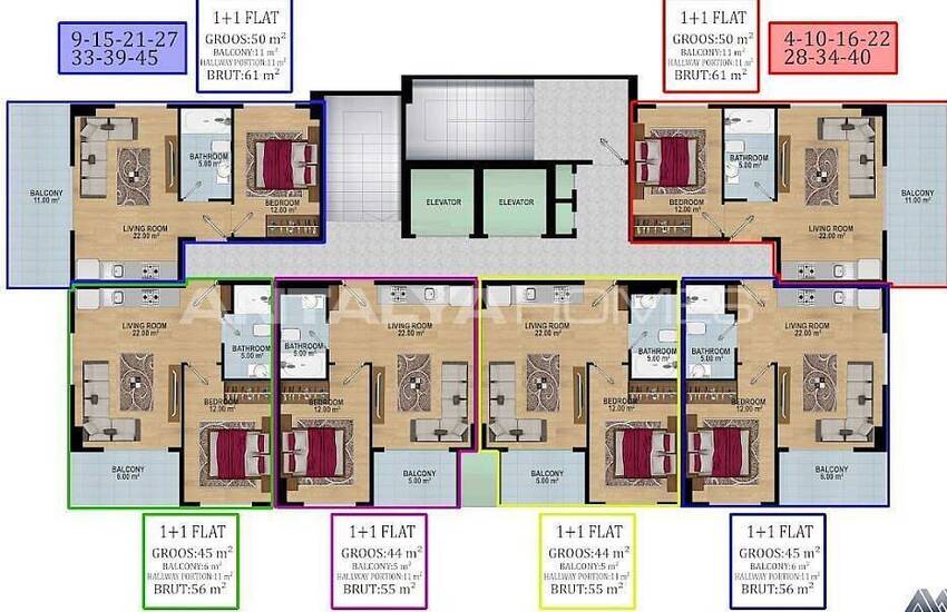 Appartementen In Luxe Complex Met Faciliteiten In Alanya 17