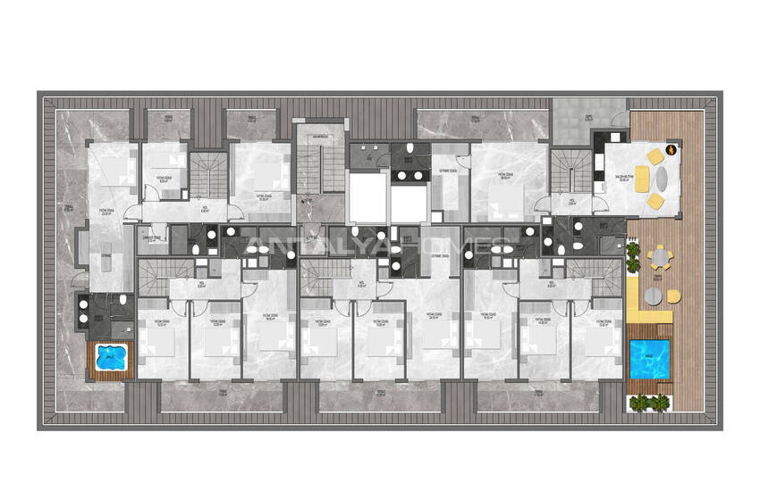 Элитные Квартиры в Благоустроенном Проекте в Тосмуре, Аланья 52