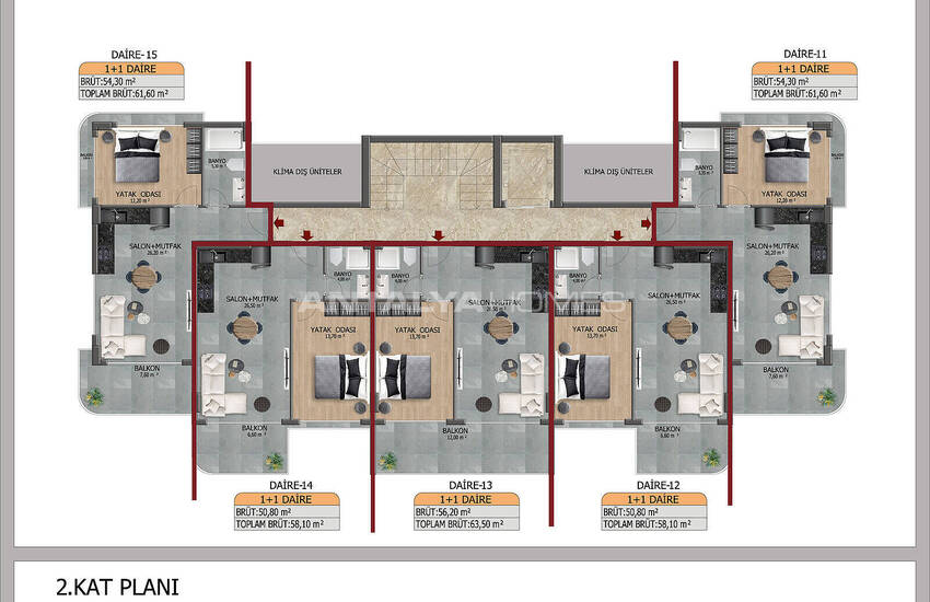 Nieuwe Stijlvolle Woningen Op Centrale Locatie In Alanya Kestel 18