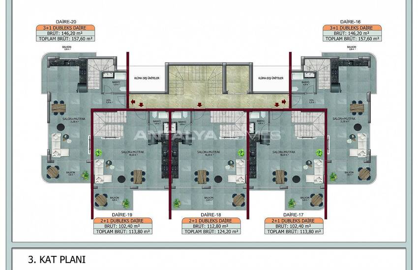 Nieuwe Stijlvolle Woningen Op Centrale Locatie In Alanya Kestel 19